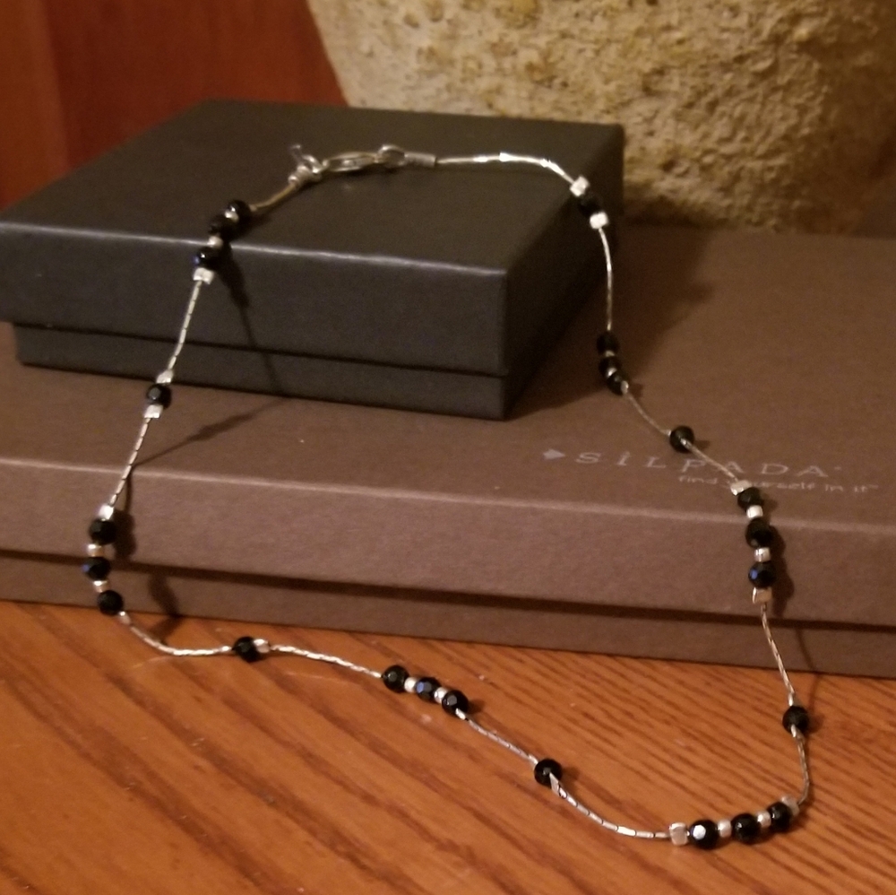 Silpada Sterling Silver & Black Onyx Necklace